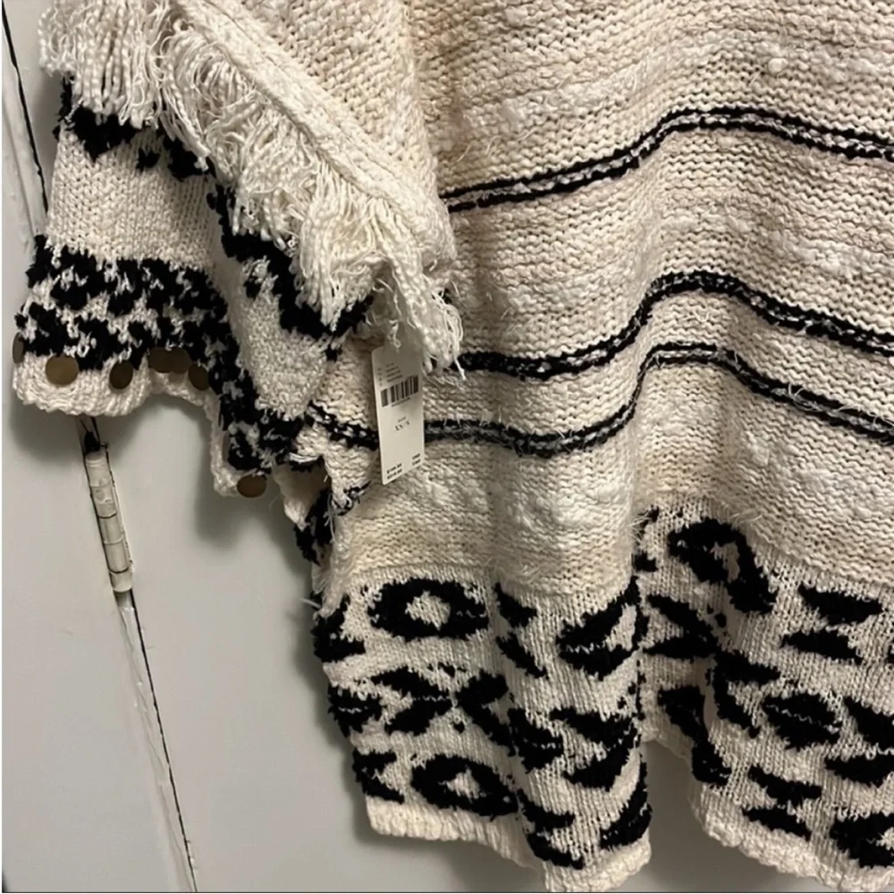 Anthropologie Margot fringe poncho sweater - Picture 13 of 16